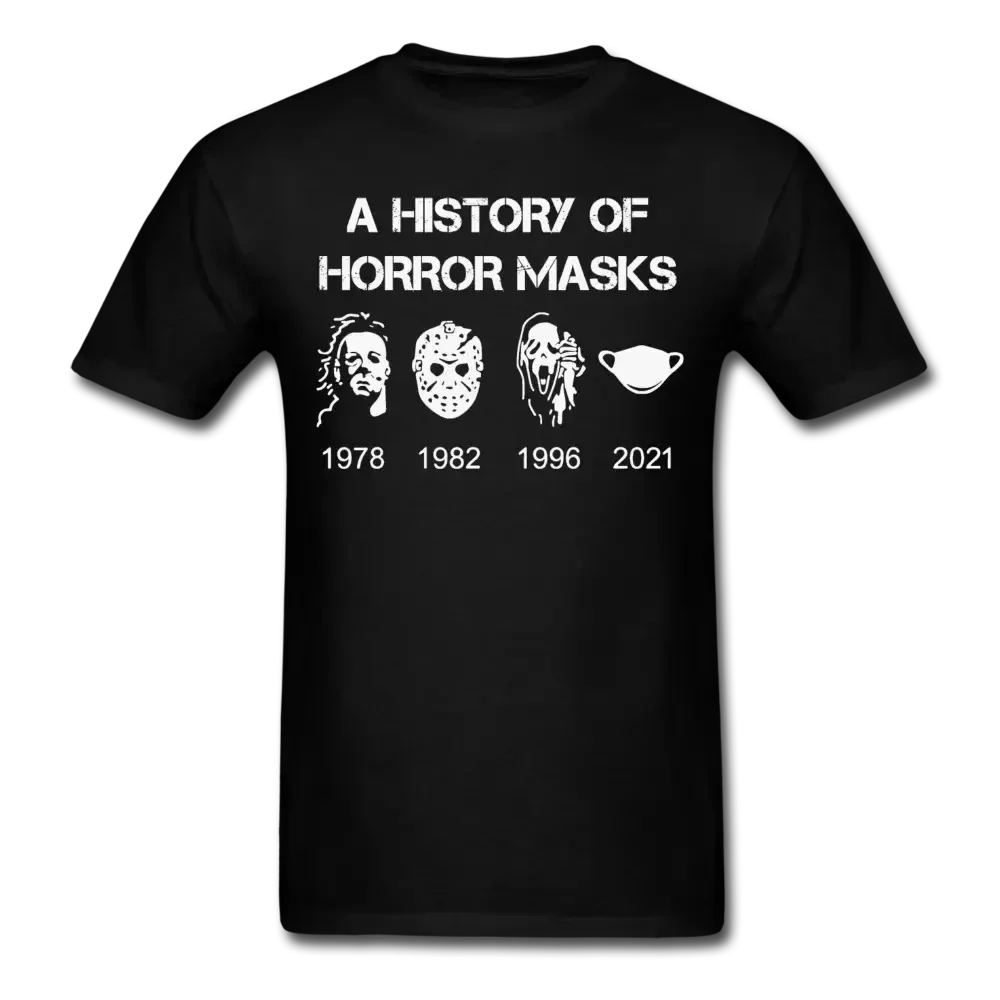 A History Of Horror Masks Anti Mask T-Shirt - black