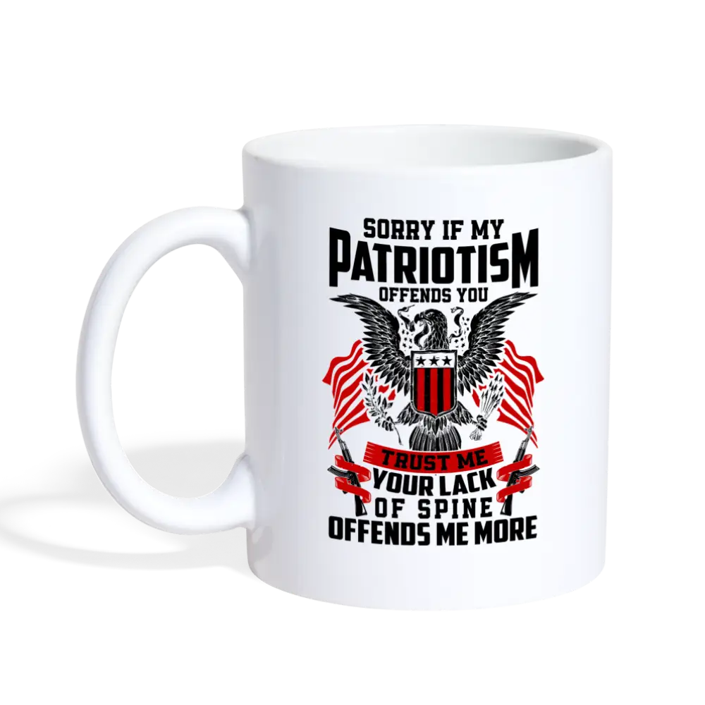 Does My Patriotism Offend You Patriotic Coffee/Tea Mug - white