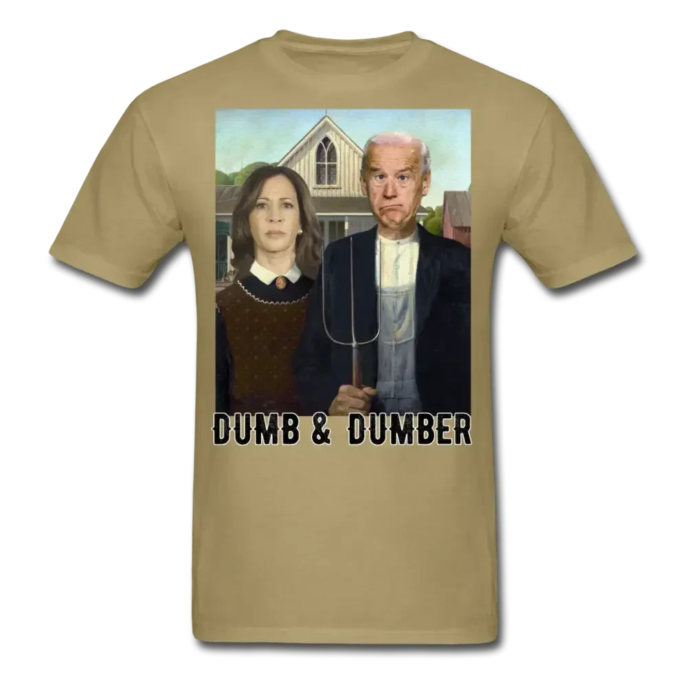 Dumb & Dumber: Biden & Harris T-Shirt - khaki