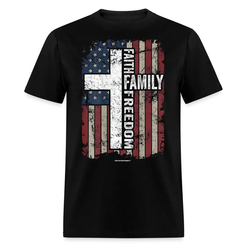 Faith Family Freedom Conservative Christian Unisex Classic T-Shirt - black