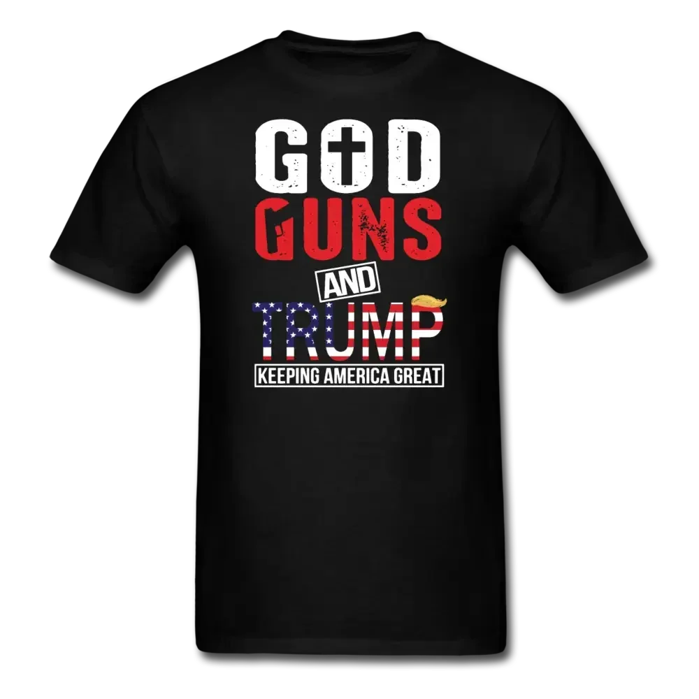 God Guns and Trump T-Shirt - black