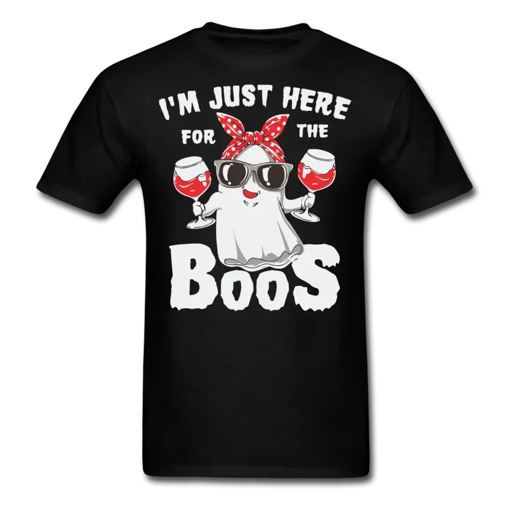 I'm Just Here For The Boos Halloween T-Shirt - black