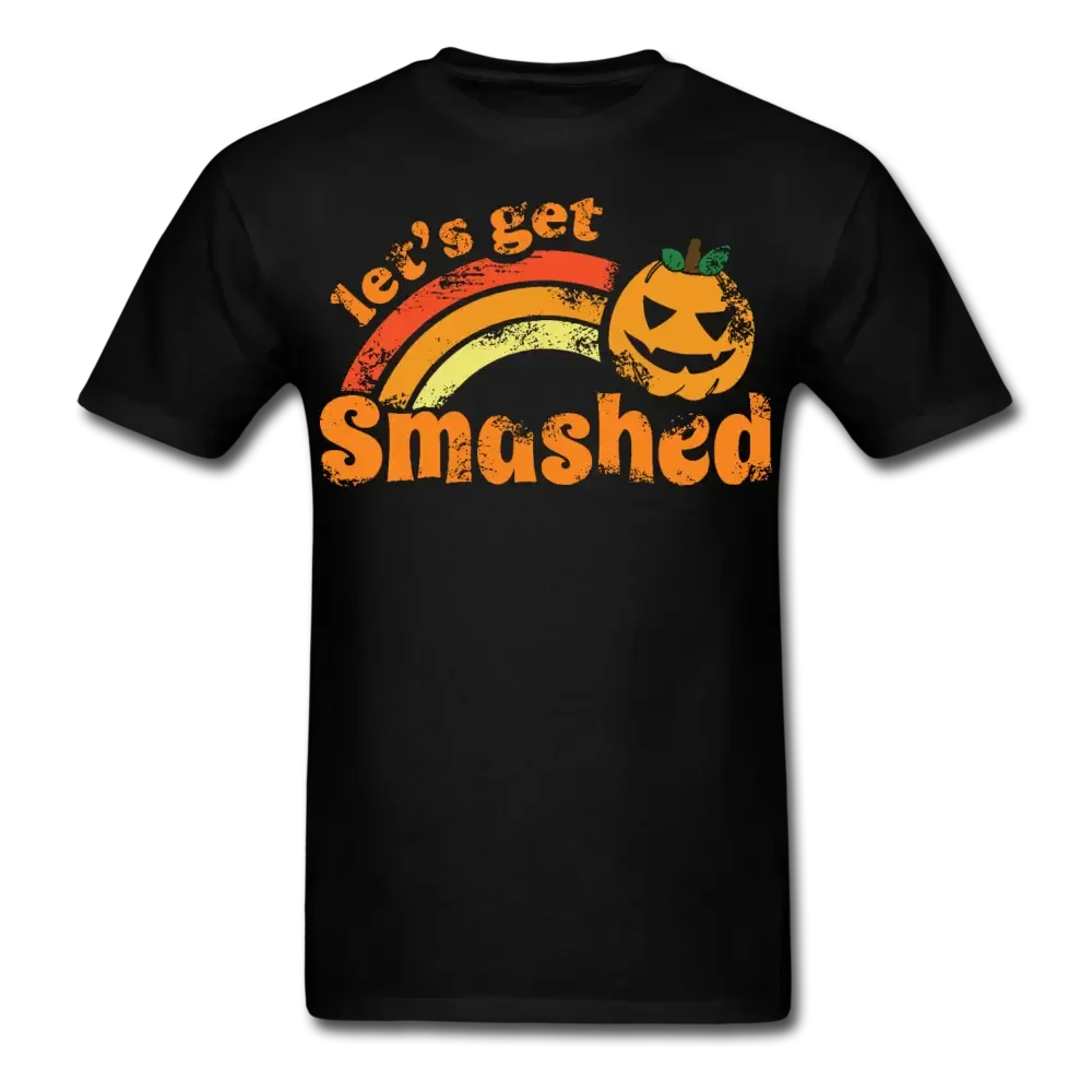 Let's Get Smashed Funny Halloween T-Shirt - black