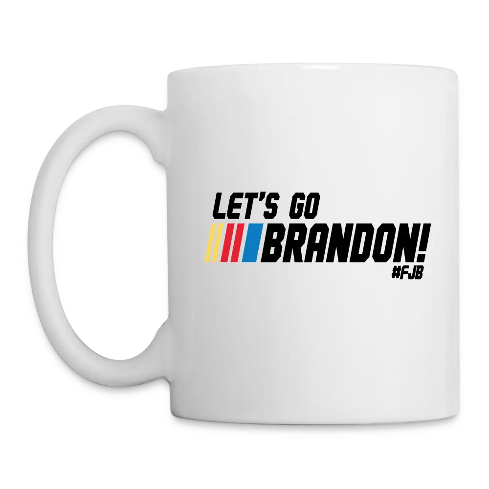 Let's Go Brandon FJB Racing Parody Coffee/Tea Mug - white