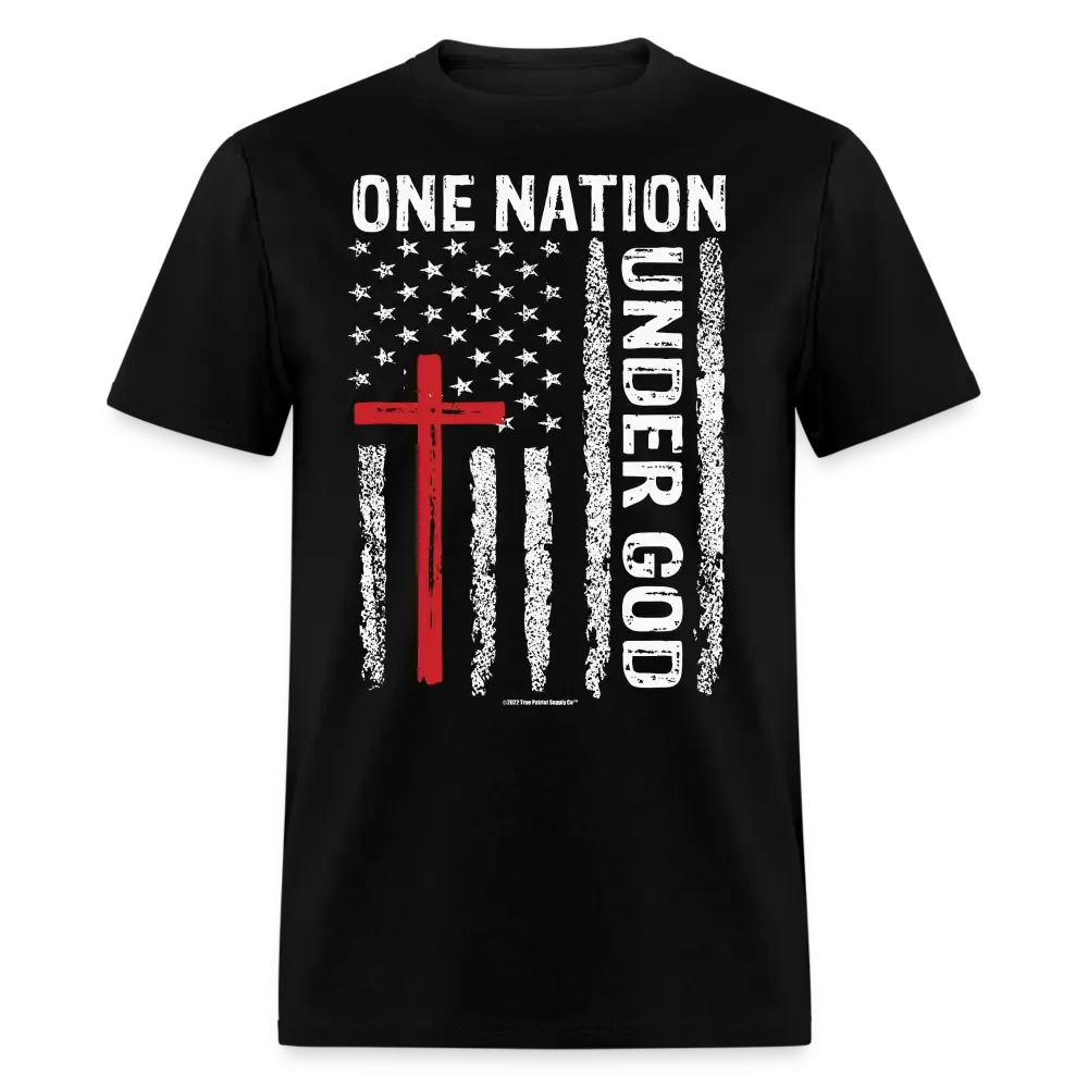 One Nation Under God Pledge of Allegiance Unisex Classic T-Shirt - black
