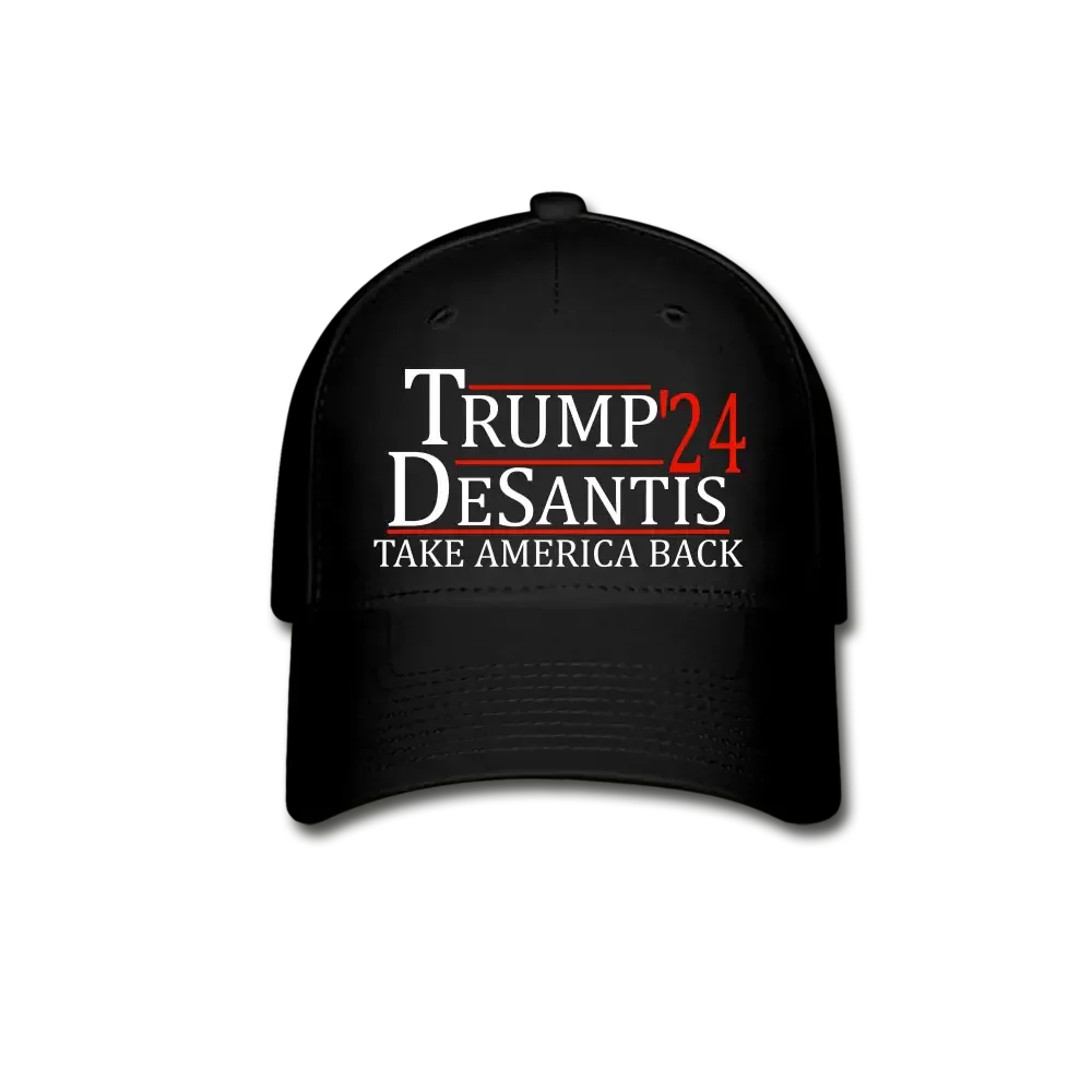 Trump DeSantis 2024 Baseball Cap - black