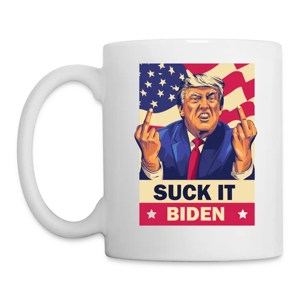 Trump Suck It Biden Coffee/Tea Mug - white