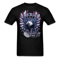 Load image into Gallery viewer, America Love It Or Leave It Vintage Distressed Unisex Classic T-Shirt - black
