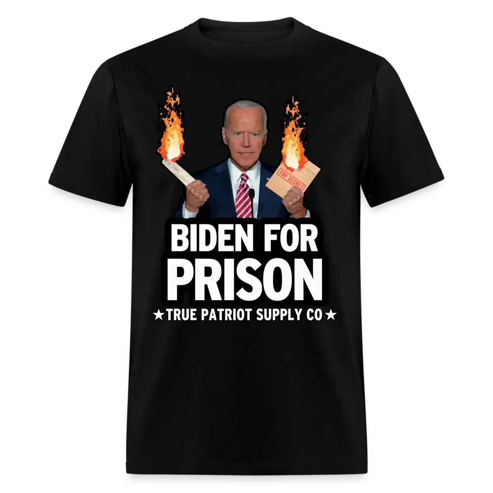Biden For Prison Garage Gate Classified Documents Unisex Classic T-Shirt - black