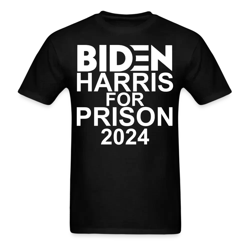 Biden Harris For Prison 2024 T-Shirt - black