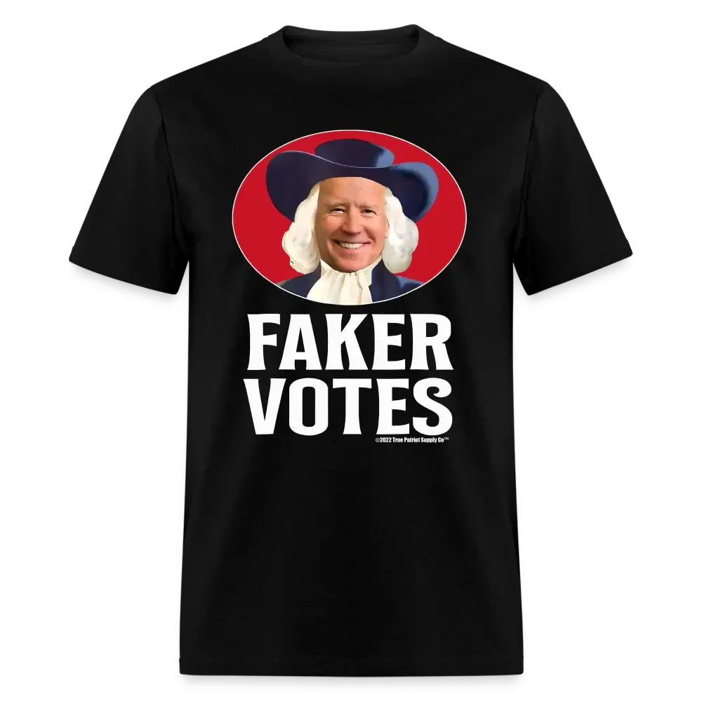 Faker Votes Funny Anti Biden Parody FJB Unisex Classic T-Shirt - black