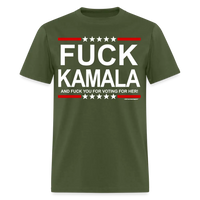 Load image into Gallery viewer, Fuck Kamala Harris And Fuck You For Voting For Her Unisex Classic T-Shirt - military green
