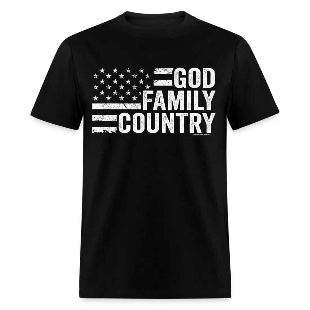 God Family Country Conservative Christian Unisex Classic T-Shirt - black