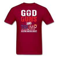 Load image into Gallery viewer, God Guns and Trump T-Shirt - dark red
