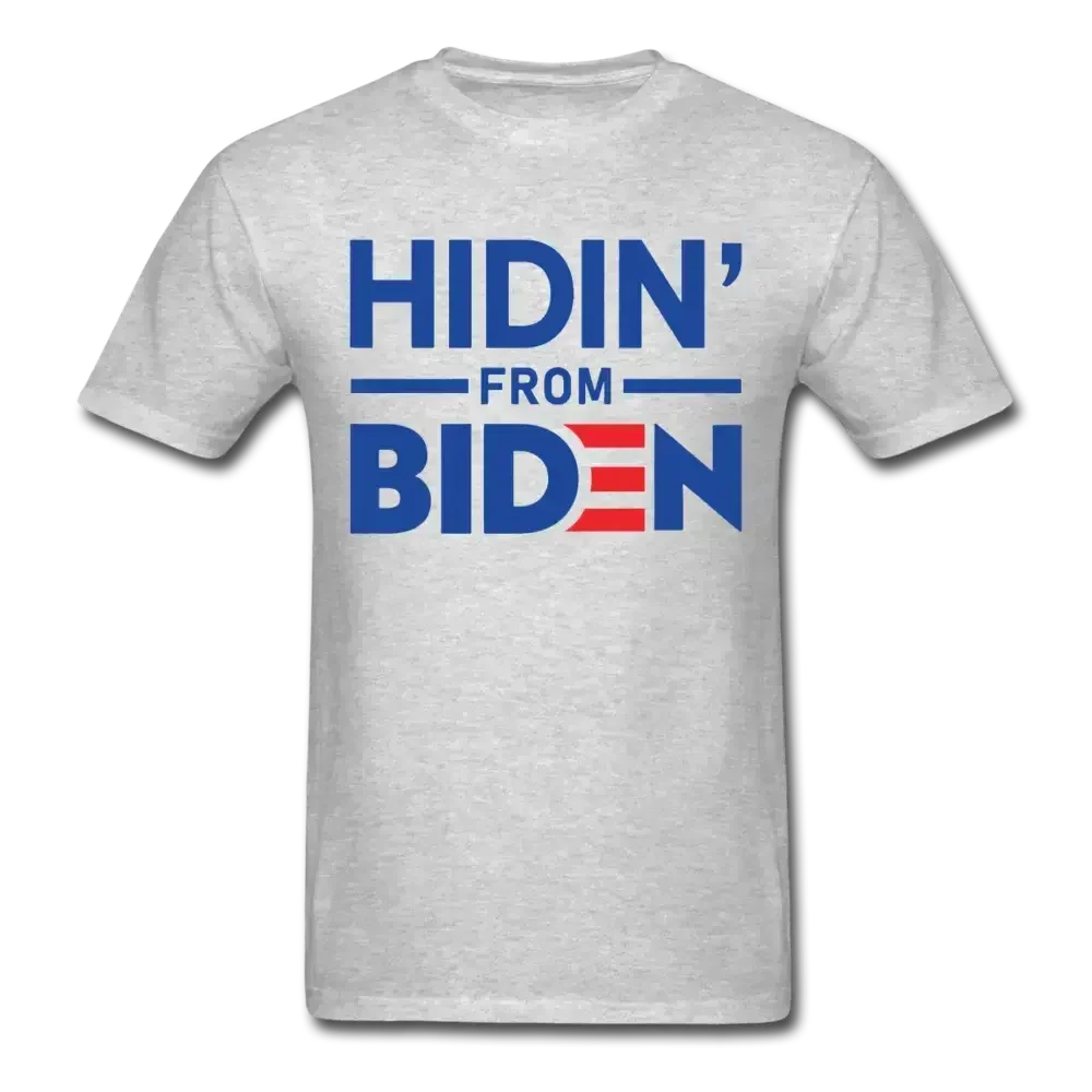 Hidin' From Biden 2 T-Shirt - heather gray