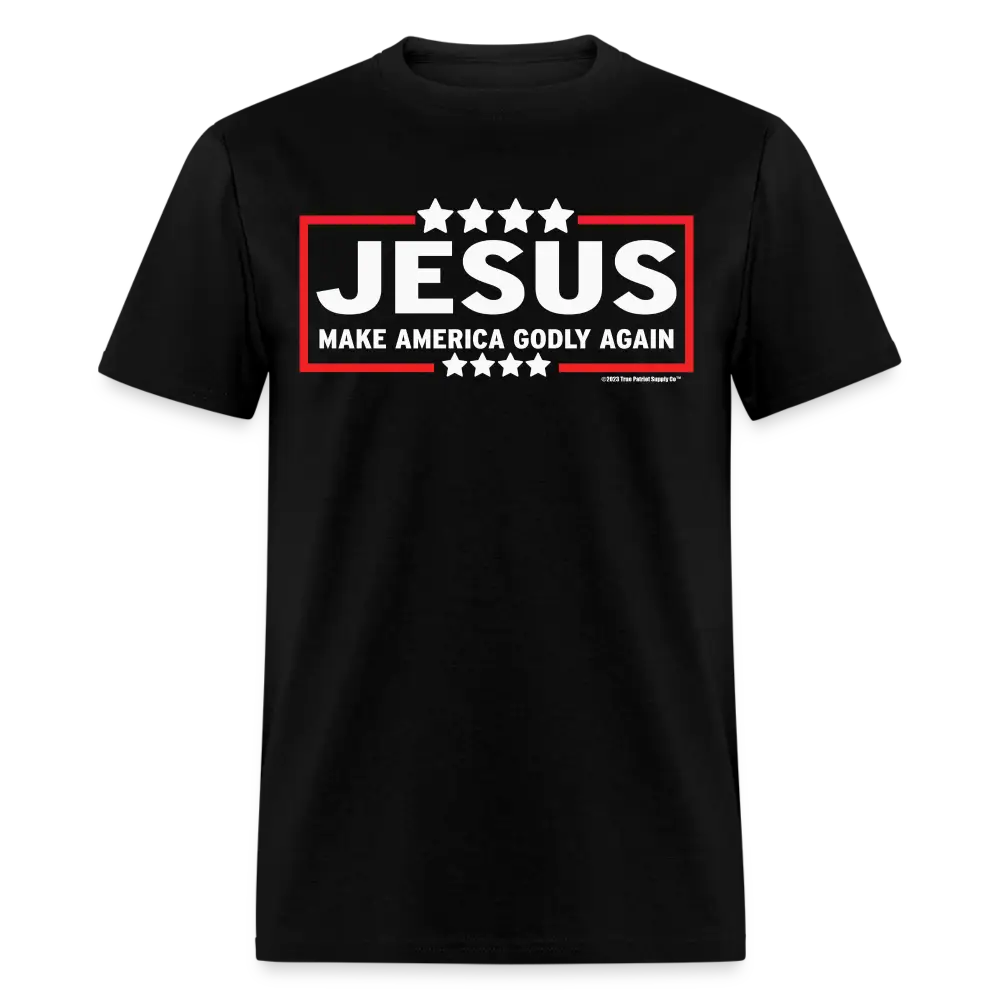Jesus - Make America Godly Again Conservative Christian Unisex Classic T-Shirt - black