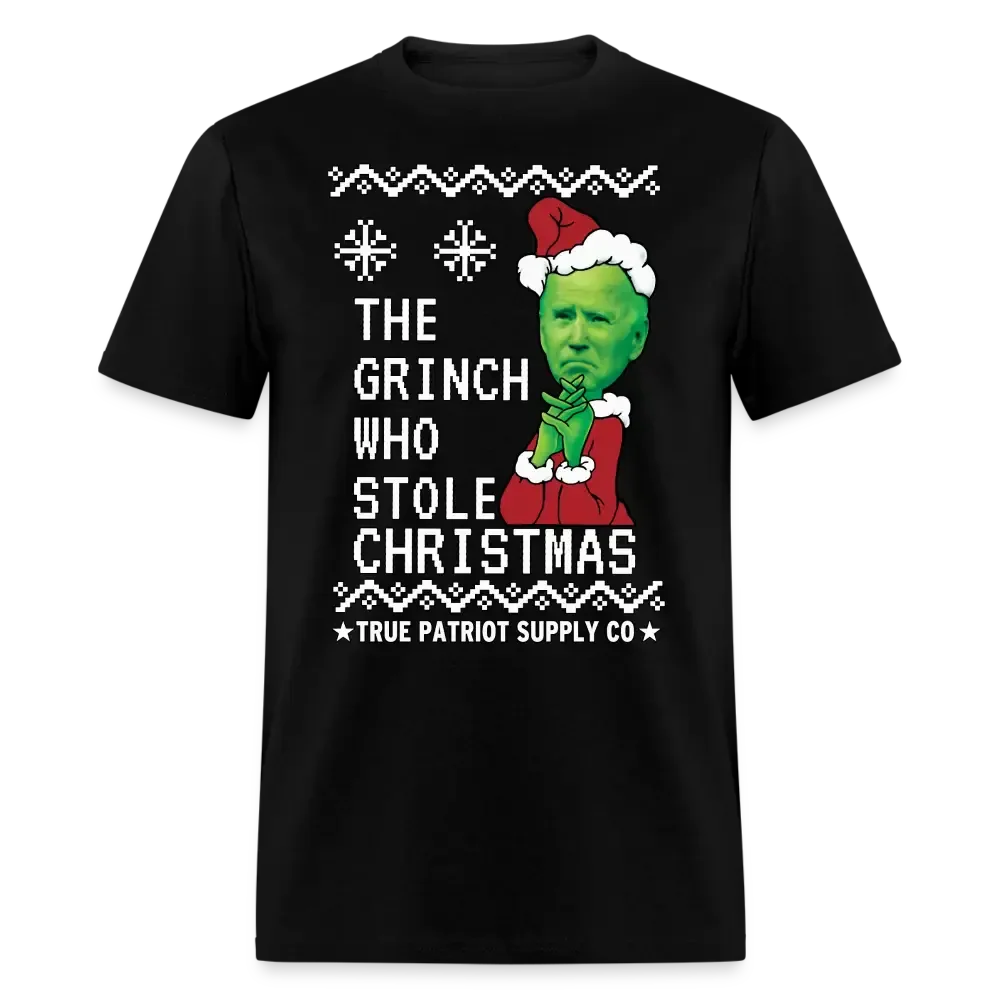 Joe Biden - The Grinch Who Stole Christmas Funny Ugly Christmas Unisex Classic T-Shirt - black