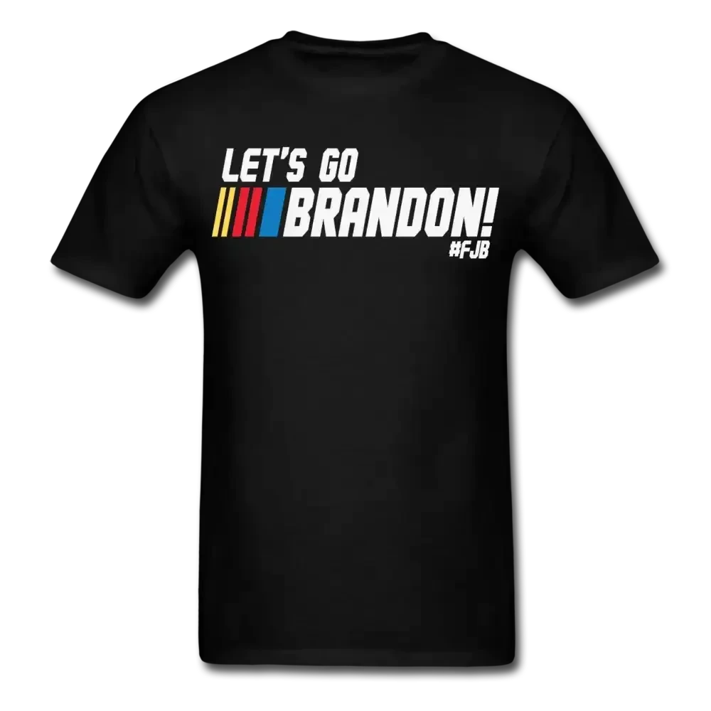 Let's Go Brandon FJB Racing Parody Anti Biden T-Shirt - black
