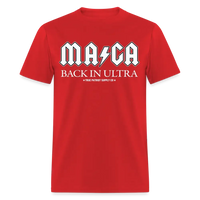 Load image into Gallery viewer, MAGA Back In Ultra Funny AC DC Parody Unisex Classic T-Shirt - red
