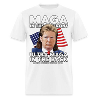 Load image into Gallery viewer, MAGA In The Front Ultra MAGA In The Back Mullet Trump Meme Unisex Classic T-Shirt - white
