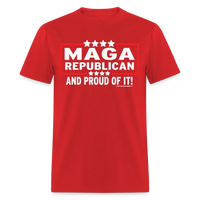 Load image into Gallery viewer, MAGA Republican And Proud Of It Anti Biden Unisex Classic T-Shirt - red
