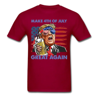 Load image into Gallery viewer, Make 4th of July Great Again T-Shirt - dark red
