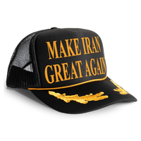 Load image into Gallery viewer, Make Iran Great Again Trucker Hat Mesh Cap - Gold Oak Leaf
