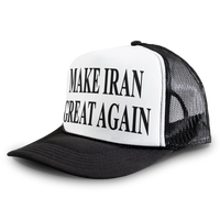 Load image into Gallery viewer, Make Iran Great Again Trucker Hat Mesh Cap - White/Black
