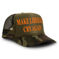 Load image into Gallery viewer, Make Liberals Cry Again MAGA Trucker Hat Mesh Cap
