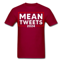 Load image into Gallery viewer, Mean Tweets: Trump 2024 T-Shirt - dark red

