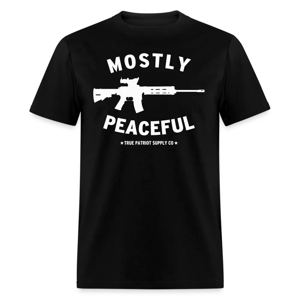 Mostly Peaceful Armed Patriot Unisex Classic T-Shirt - black