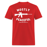 Load image into Gallery viewer, Mostly Peaceful Armed Patriot Unisex Classic T-Shirt - red
