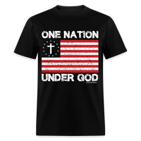 Load image into Gallery viewer, One Nation Under God Christian Flag Unisex Classic T-Shirt - black
