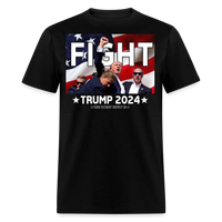 Load image into Gallery viewer, Trump 2024 Shot Assassination Attempt FIGHT Fist Raised Unisex Classic T-Shirt - black
