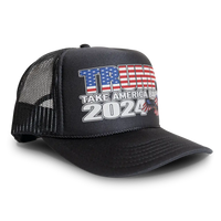 Load image into Gallery viewer, Trump 2024 - Take America Back Foam Trucker Hat Mesh Cap
