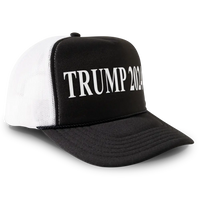 Load image into Gallery viewer, Trump 2024 Trucker Hat Mesh Cap - Black/White - Trucker Hat
