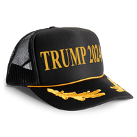 Load image into Gallery viewer, Trump 2024 Trucker Hat Mesh Cap - Gold Oak Leaf - Trucker
