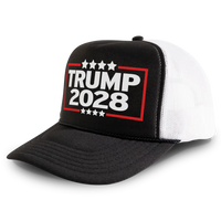 Load image into Gallery viewer, Trump 2028 Trucker Hat Mesh Cap - Black/White - Trucker Hat
