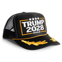 Load image into Gallery viewer, Trump 2028 Trucker Hat Mesh Cap - Gold Oak Leaf - Trucker

