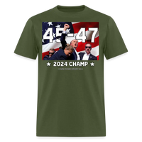 Load image into Gallery viewer, Trump 45 - 47 2024 Champ Unisex Classic T-Shirt - military green
