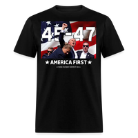Load image into Gallery viewer, Trump 45 - 47 America First Unisex Classic T-Shirt - black
