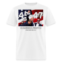 Load image into Gallery viewer, Trump 45 - 47 America First Unisex Classic T-Shirt - white
