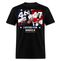 Load image into Gallery viewer, Trump 45 - 47 I Voted For America Unisex Classic T-Shirt - black
