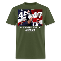 Load image into Gallery viewer, Trump 45 - 47 I Voted For America Unisex Classic T-Shirt - military green
