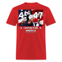 Load image into Gallery viewer, Trump 45 - 47 I Voted For America Unisex Classic T-Shirt - red
