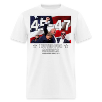 Load image into Gallery viewer, Trump 45 - 47 I Voted For America Unisex Classic T-Shirt - white
