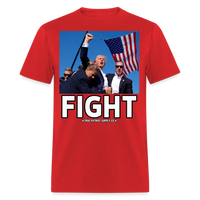 Load image into Gallery viewer, Trump Shot Assassination Attempt FIGHT Fist Raised Unisex Classic T-Shirt - red
