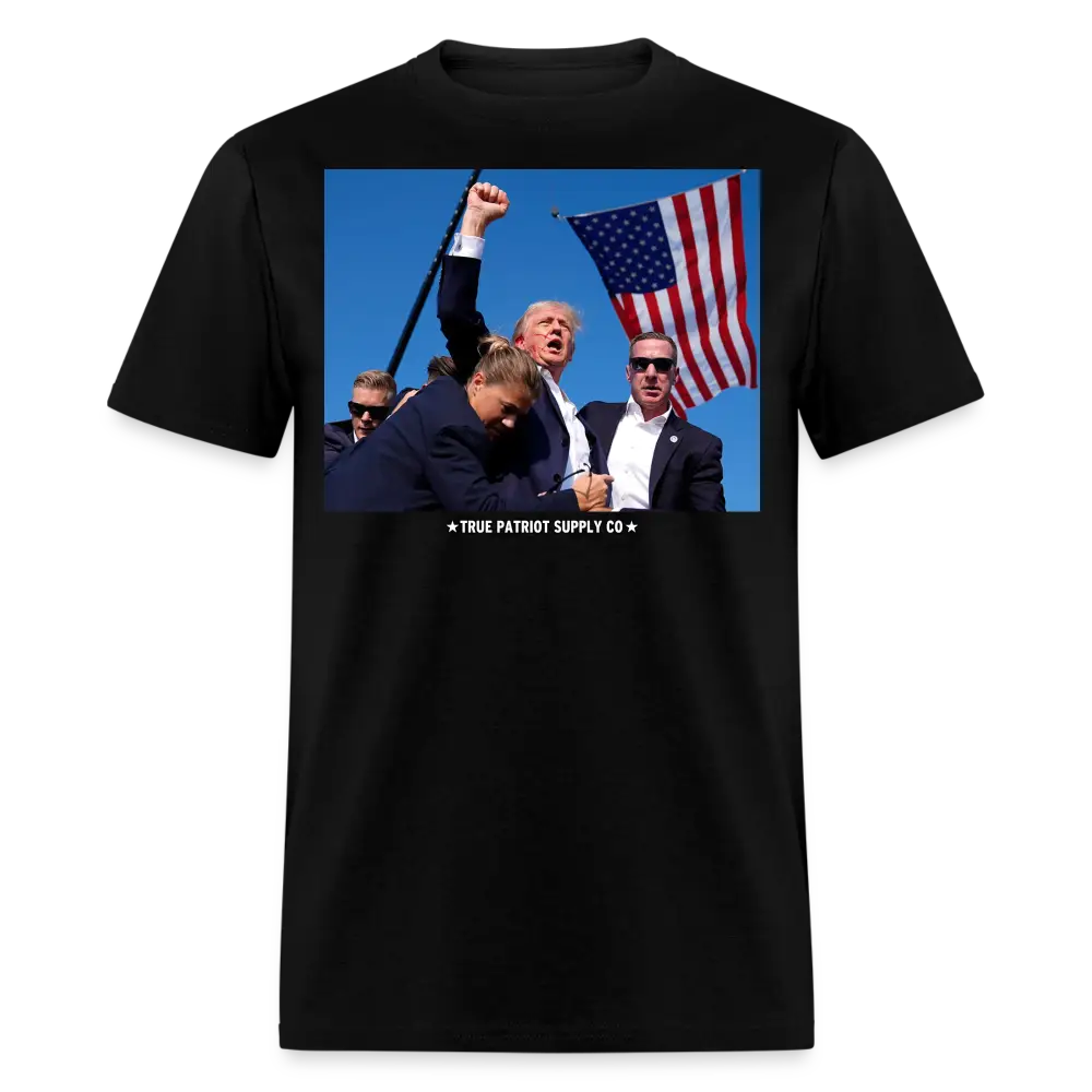 Trump Shot Assassination Attempt Fist Raised Unisex Classic T-Shirt - black