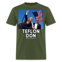 Load image into Gallery viewer, Trump Shot Assassination Attempt Teflon Don Fist Raised Unisex Classic T-Shirt - military green
