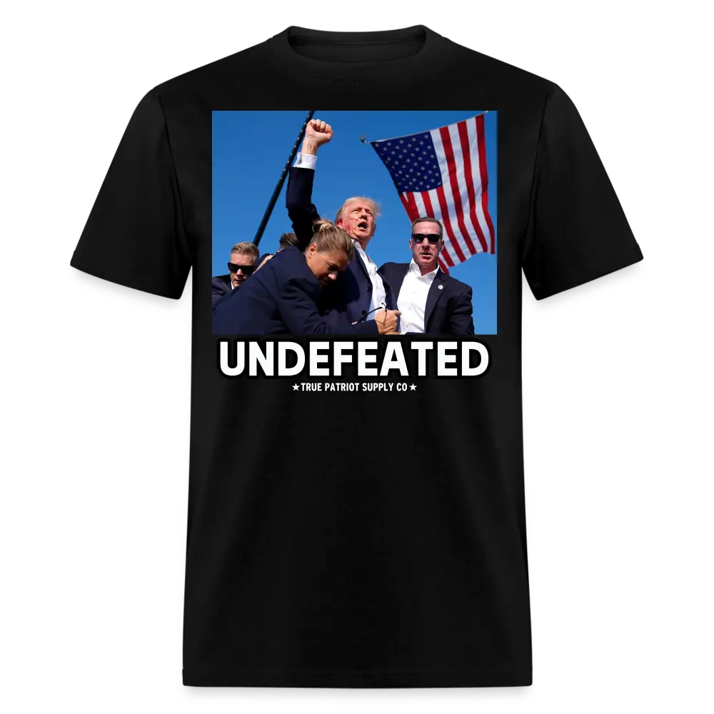 Trump Shot Assassination Attempt Undefeated Fist Raised Unisex Classic T-Shirt - black